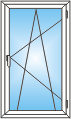 Окно одностворчатое с поворотно-откидной створкой