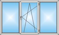 металлопластиковая лоджия с одной поворотно-откидной створкой